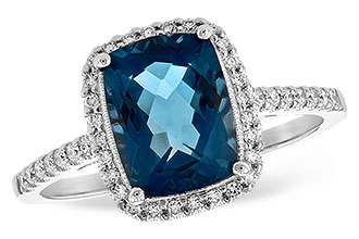 A207-54261: LDS RG 2.42 LONDON BLUE TOPAZ 2.62 TGW