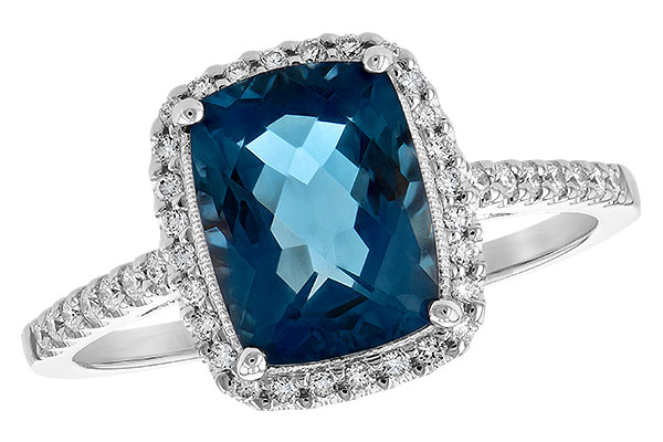 A207-54261: LDS RG 2.42 LONDON BLUE TOPAZ 2.62 TGW