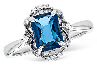 A291-12398: LDS RG 1.70 LONDON BLUE TOPAZ 1.76 TGW
