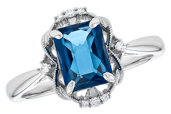 A291-12398: LDS RG 1.70 LONDON BLUE TOPAZ 1.76 TGW