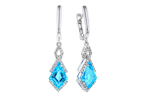 A292-02407: EARR 2.72 TW BLUE TOPAZ 2.90 TGW
