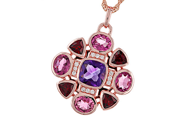 A292-94189: NECKLACE 2.76 SEMI-PREC (AM,GT,PT) 2.82 TGW