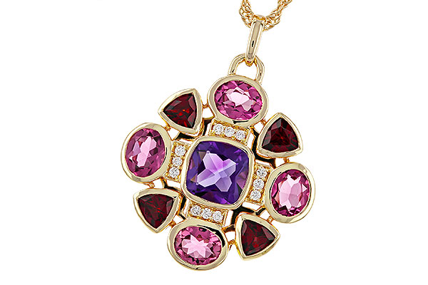 A292-94189: NECKLACE 2.76 SEMI-PREC (AM,GT,PT) 2.82 TGW
