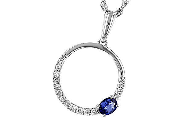 A292-94198: NECKLACE .28 SAPPHIRE .43 TGW