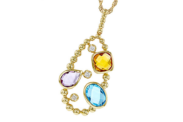 A292-95134: NECKLACE 3.04 TW SEMI-PREC 3.14 TGW (BT,AMY,CIT)