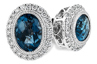 B207-46925: EARR 1.76 LONDON BLUE TOPAZ 2.01 TGW