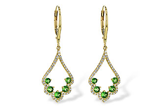 B208-36952: EARR .64 GREEN GARNET .98 TGW