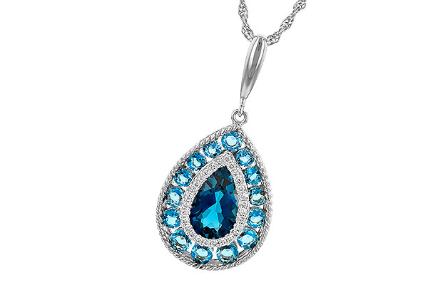 B208-40616: NECK 2.55 TW BLUE TOPAZ 2.65 TGW