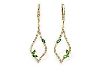 B208-42443: EARR .42 GREEN GARNET .77 TGW
