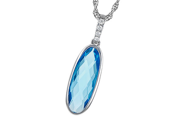 B291-12425: NECK 1.90 BLUE TOPAZ 1.93 TGW