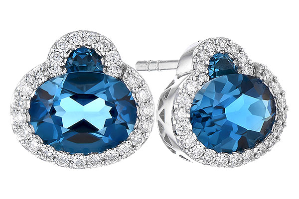 B291-16034: EARR 2.60 TW LONDON BLUE TOPAZ 2.81 TGW