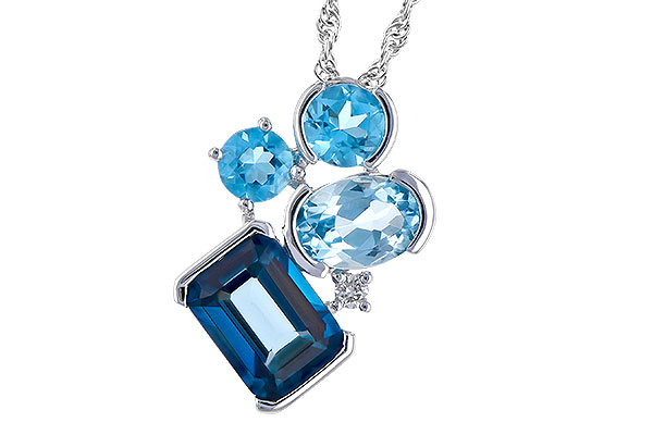 B291-16052: NECK 3.08 BLUE TOPAZ TW 3.11 TGW
