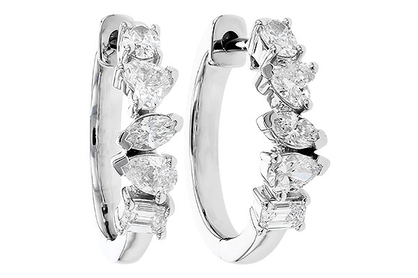 B292-06961: EARRINGS .70 TW FANCY CUT DIAS