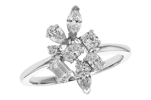 B292-07907: LDS DIA RG .75 TW FANCY CUT DIAMONDS