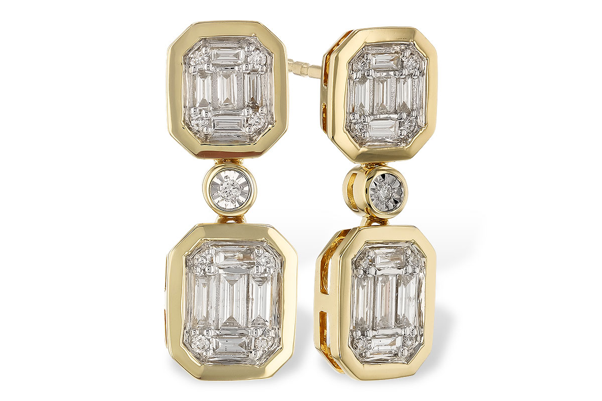 B292-91516: EARRINGS .38 BAG .45 TW