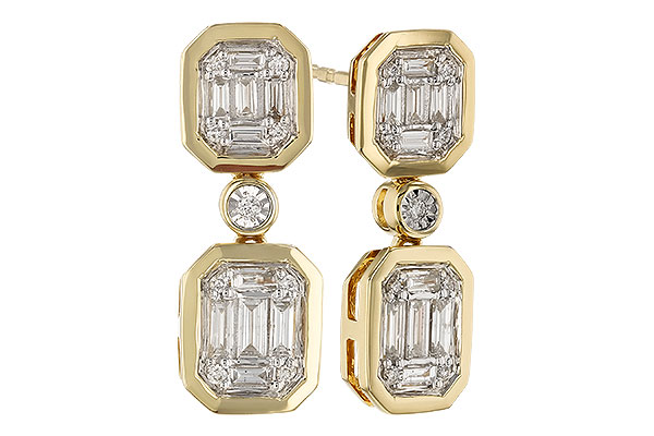 B292-91516: EARRINGS .38 BAG .45 TW