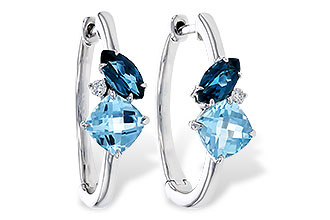 B292-95098: EARRINGS 1.82 TW BLUE TOPAZ 1.86 TGW