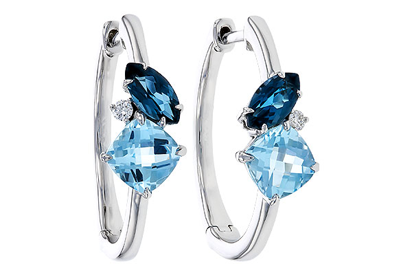 B292-95098: EARRINGS 1.82 TW BLUE TOPAZ 1.86 TGW