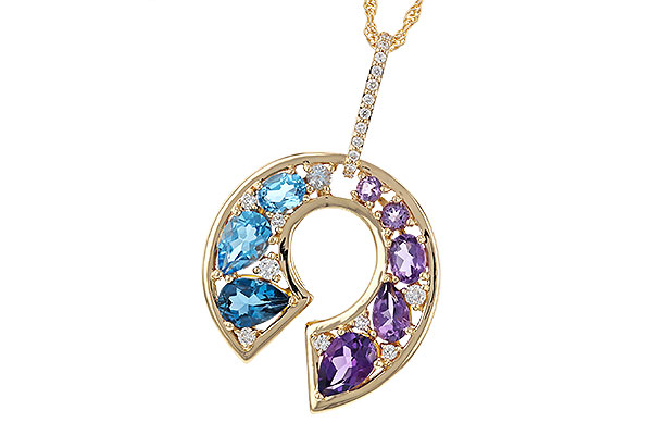 B292-95143: NECKLACE 1.77 SEMI-PREC (AMY & BT) 1.90 TGW