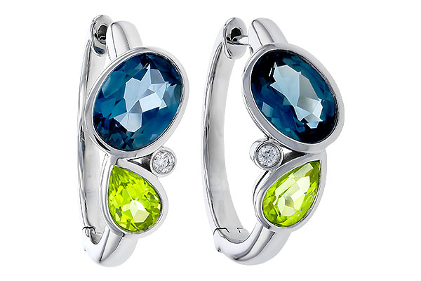 B292-99698: EARRINGS 2.97 SEMI-PREC (PER,LBT) 3.00 TGW