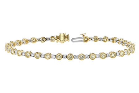 C206-63288: BRACELET 2.22 YELLOW DIA 3.04 TW