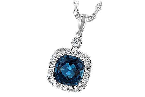 C207-46916: NECK 1.63 LONDON BLUE TOPAZ 1.80 TGW (7MM LBT)