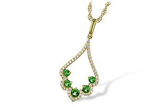 C208-36943: NECK .34 GREEN GARNET .53 TGW