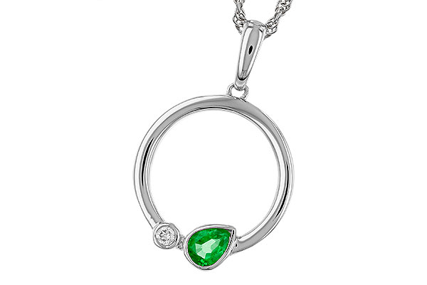 C292-93343: NECKLACE .20 EMERALD .22 TGW