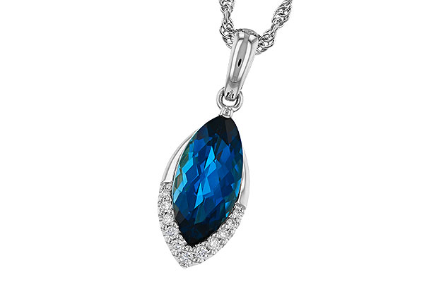C292-98816: NECK 2.14 LONDON BLUE TOPAZ 2.20 TGW (12x6MM MQ)