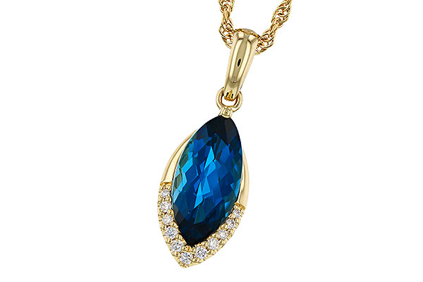 C292-98816: NECK 2.14 LONDON BLUE TOPAZ 2.20 TGW (12x6MM MQ)