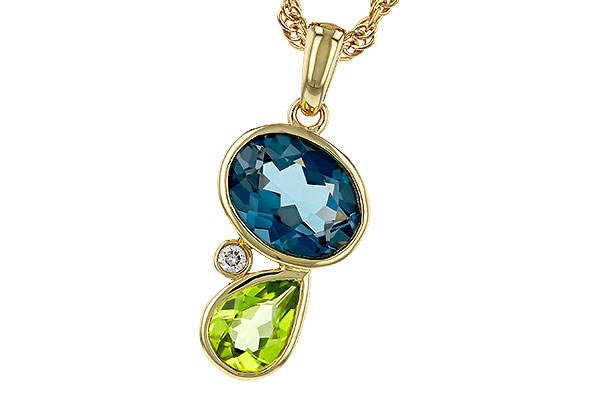 C292-99679: NECKLACE 2.43 SEMI-PREC (PER,LBT) 2.45 TGW