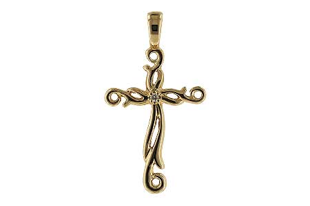 D024-76952: CROSS PENDANT .01 BR