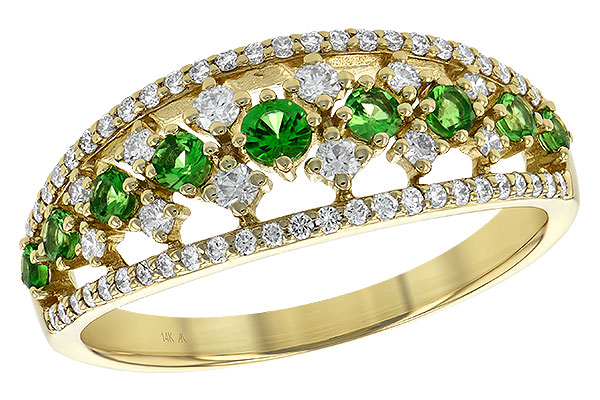D208-36961: LDS RG .35 GREEN GARNET .67 TGW