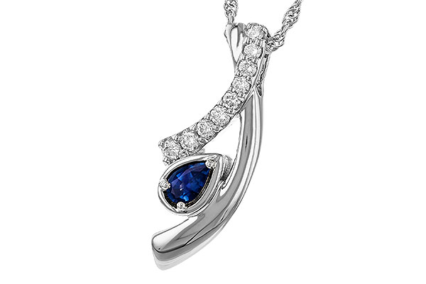 D292-96916: NECKLACE .23 SAPP .40 TGW (5x3 SAPP)