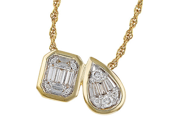 E292-98788: NECKLACE .17 BAG .25 TW
