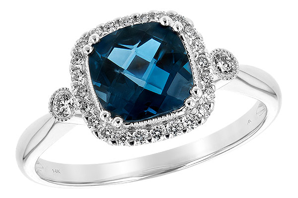 F207-46934: LDS RG 1.62 LONDON BLUE TOPAZ 1.78 TGW (7MM LBT)