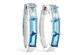 F291-12415: EARR 2.51 BLUE TOPAZ 2.55 TGW