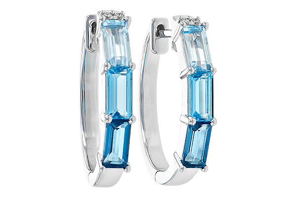 F291-12415: EARR 2.51 BLUE TOPAZ 2.55 TGW