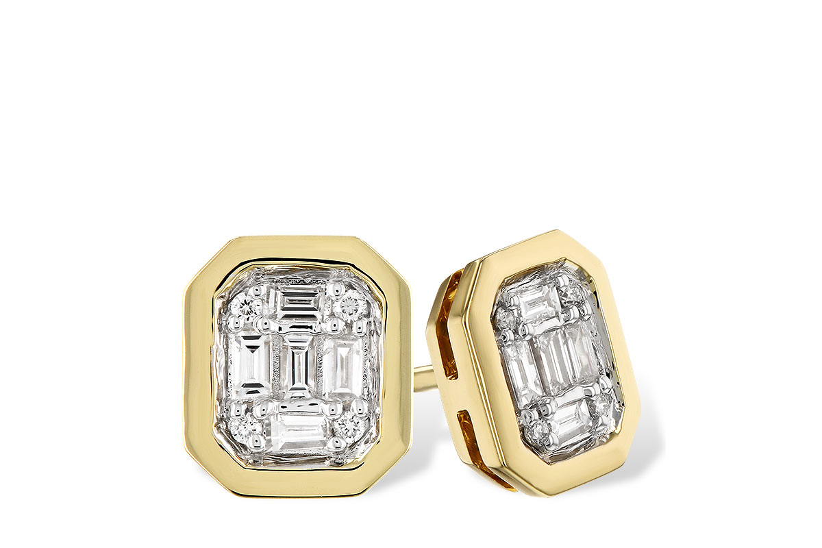 F292-07879: EARRINGS .13 BAG .16 TW