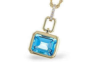 F292-95179: NECKLACE 3.26 BLUE TOPAZ 3.30 TGW (10x8MM BT)