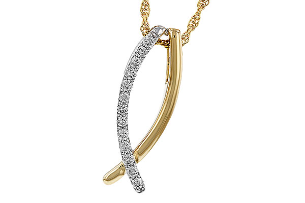 F292-98752: NECKLACE .25 TW