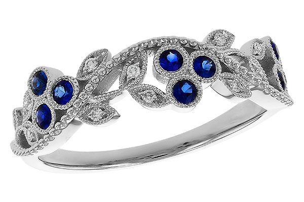 F292-99643: LDS WED RG .23 SAPPHIRE .29 TGW