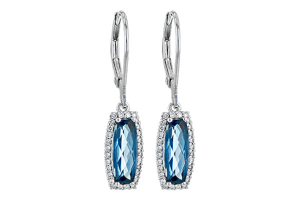 G208-42397: EARR 2.10 LONDON BLUE TOPAZ 2.28 TGW