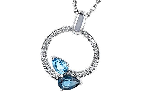 G208-43315: NECK 1.22 BLUE TOPAZ 1.40 TGW
