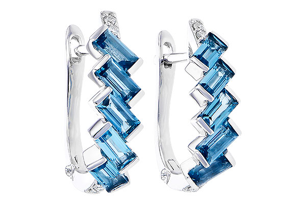 G291-16970: EARR 1.45 LONDON BLUE TOPAZ 1.50 TGW