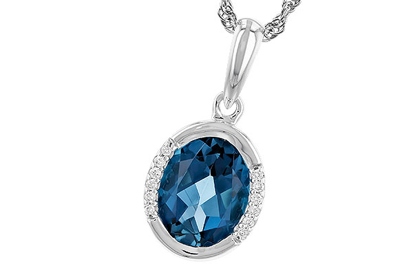 G292-04252: NECK 1.90 TW LONDON BLUE TOPAZ 1.93 TGW (9x7 LBT)