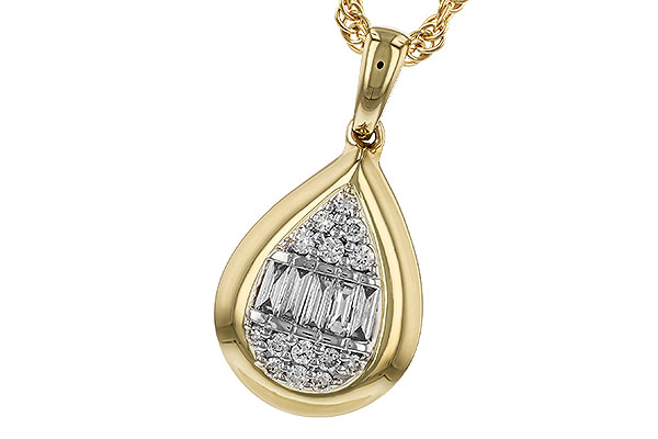 G292-08752: NECKLACE .08 BAG .16 TW