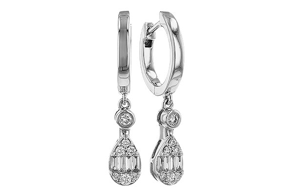 G292-91543: EARRINGS .11 BAG .28 TW