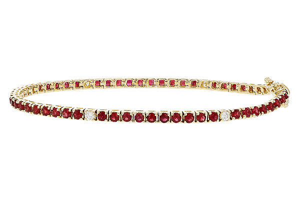 G292-92452: BRACELET 3.04 RUBY 3.29 TGW (7")
