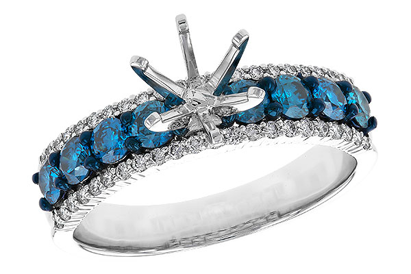 G292-96061: LDS SEMI DIA RG .72 BLUE DIAS .92 TW